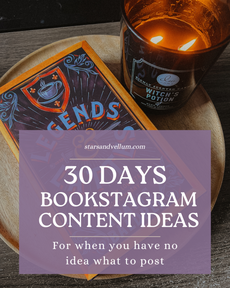 30 Days of Bookstagram Content Ideas