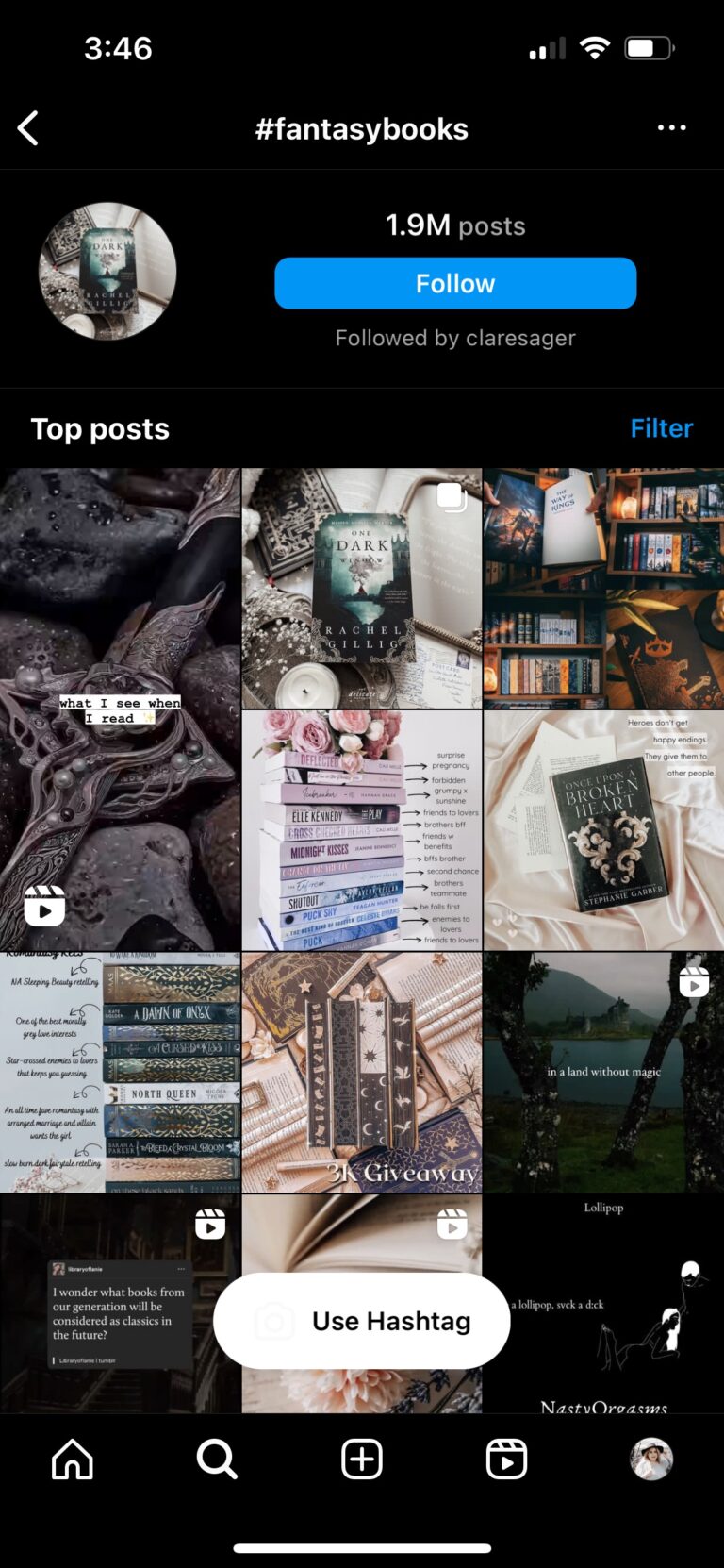 Instagram Hashtag Page